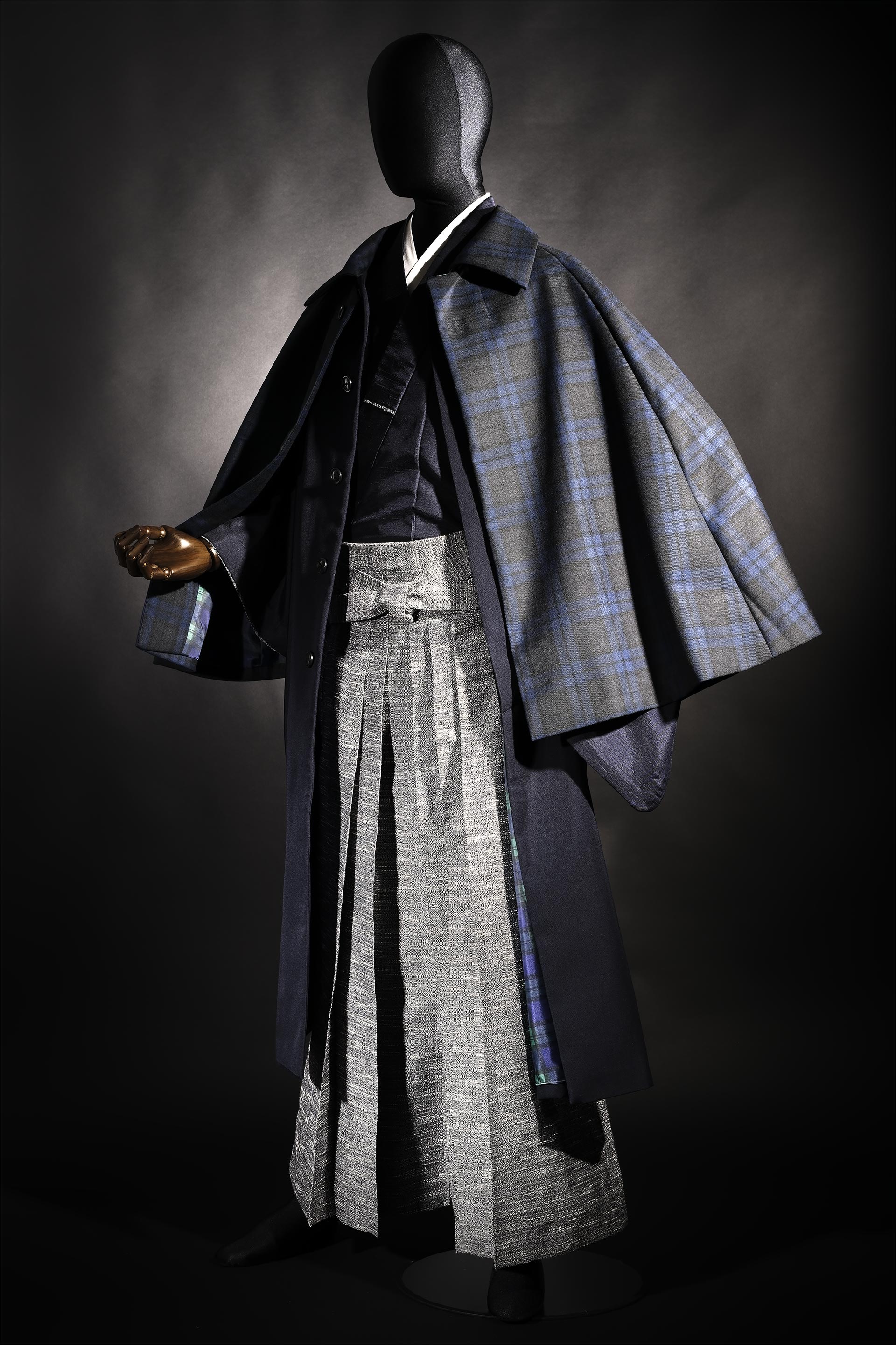 【激レア・激渋】　カシミア混　袈裟デザイン　羽織り　マント　kesa coat マント（カシミヤ） Long cashmere cloak – NOA DAVICH